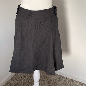 Gray Plaid A-Line Skirt with Buckle Detail 💕